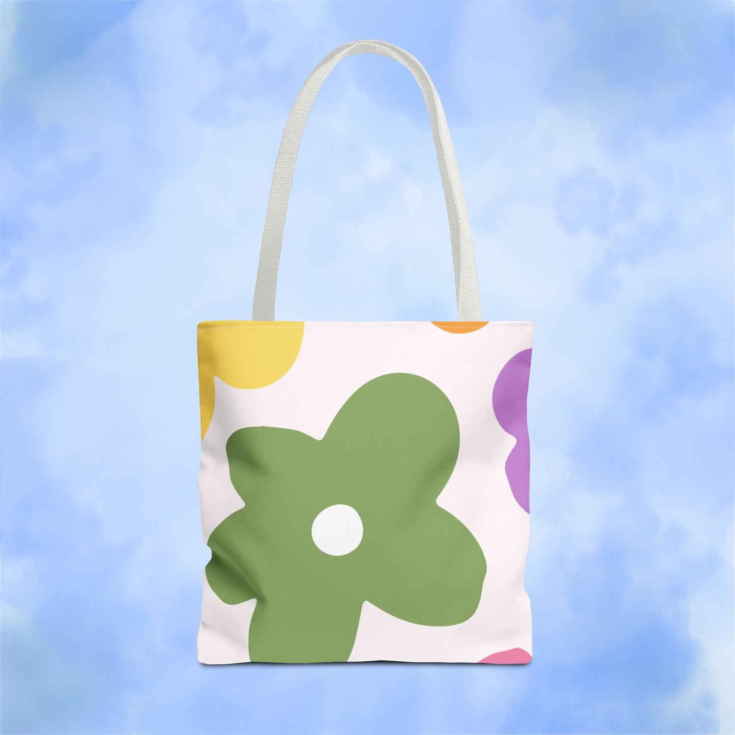 Retro Floral Tote Bag