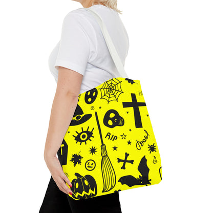 Spooky Neon Halloween Tote Bag