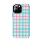 Pastel Gingham Phone Case (Apple & Android) - Pink Sweetheart