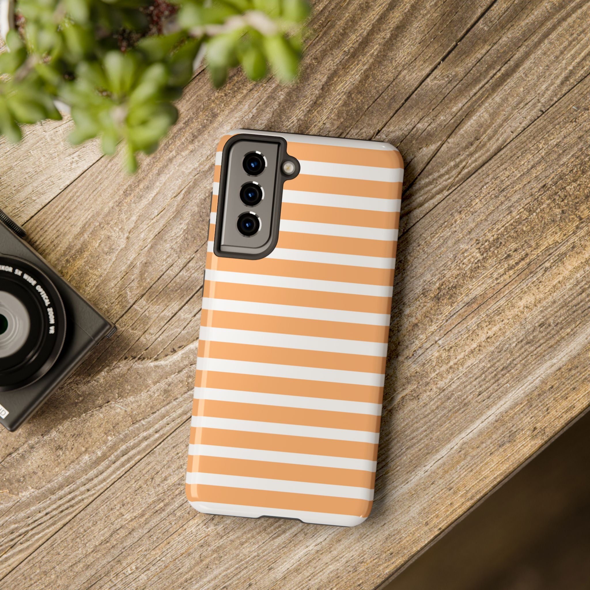 Orange Stripe Lines Phone Case (Apple & Android)