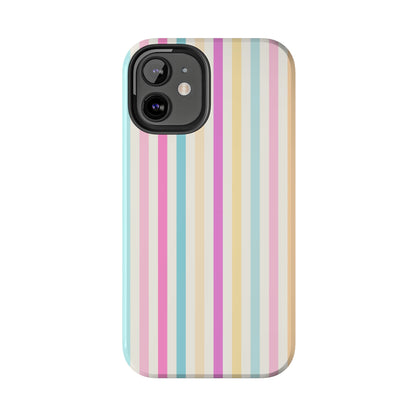 Pastel Candy Stripes Phone Cases