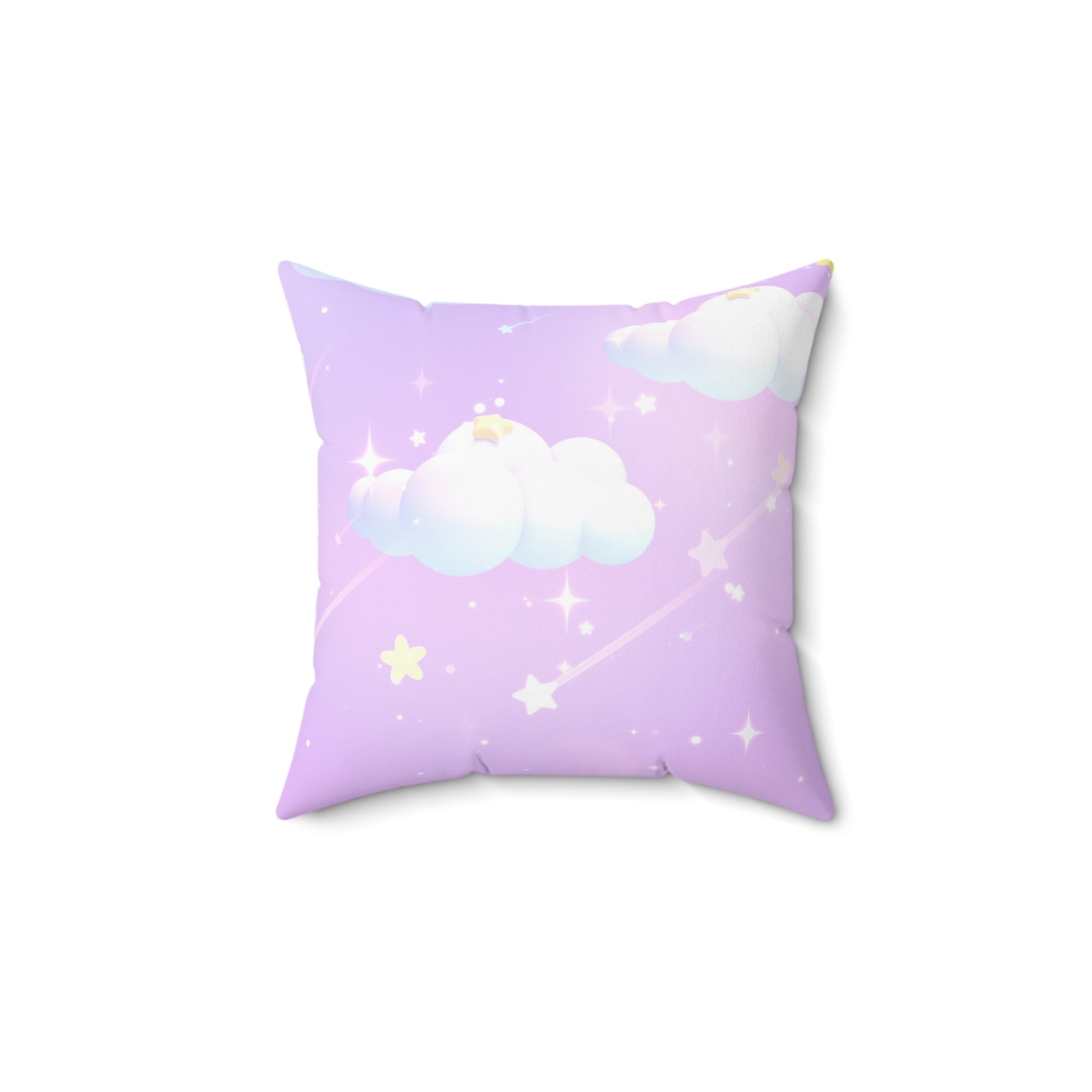 Cloudy Lavender Skies Square Pillow
