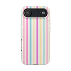 Pastel Candy Stripes Phone Cases (Apple & Android) - Pink Sweetheart
