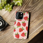 Cute Strawberries Phone Case (Apple & Android) - Pink Sweetheart