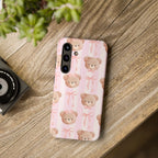 Cuddly Teddy Bear Phone Case (Apple & Android) - Pink Sweetheart