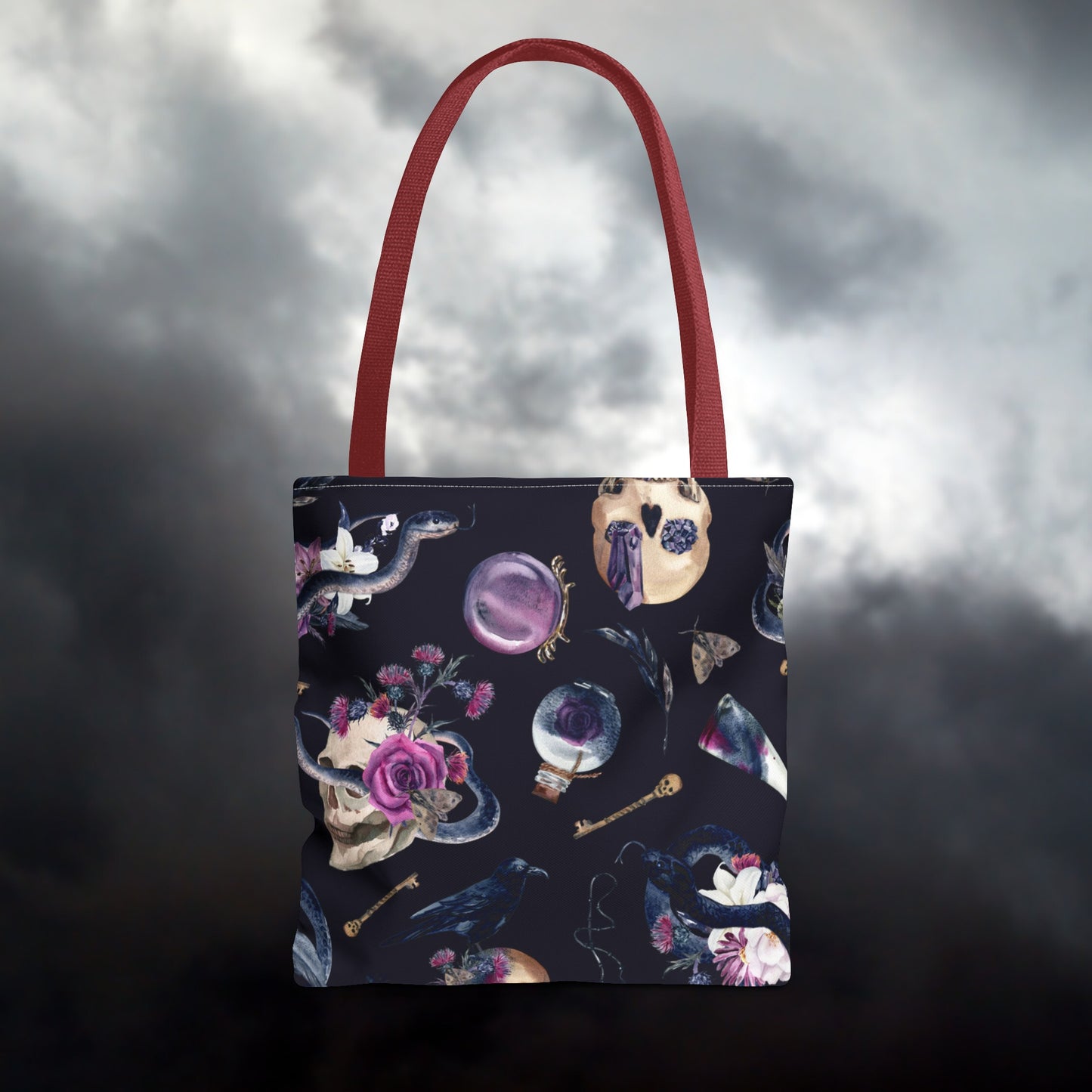 Gothic Floral Tote Bag