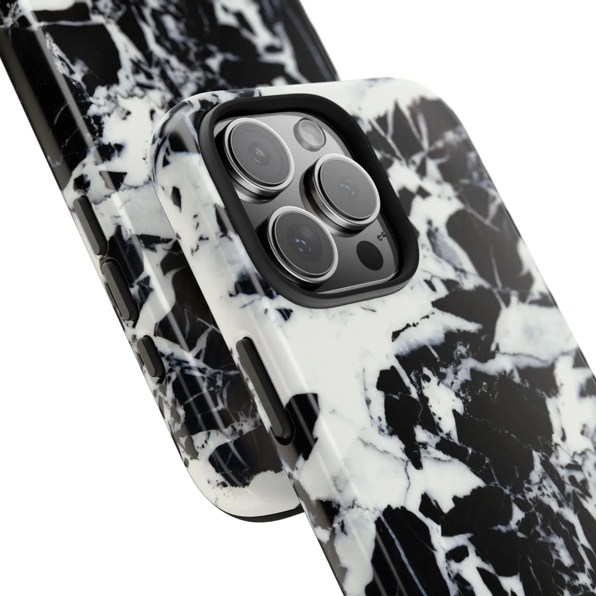 Black & White Shattered Phone Case (Apple & Android) - Pink Sweetheart