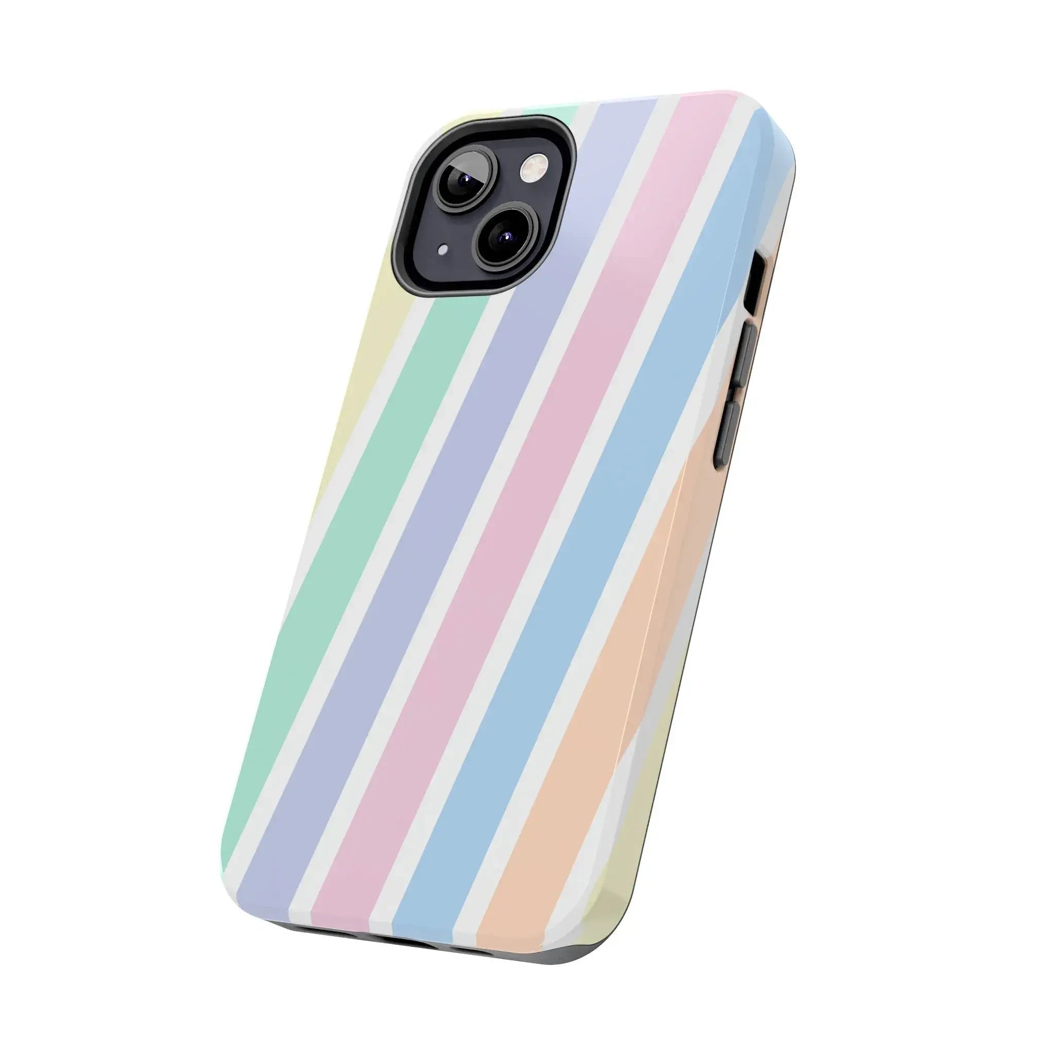 Pretty Pastel Lines Phone Case (Apple & Android) - Pink Sweetheart