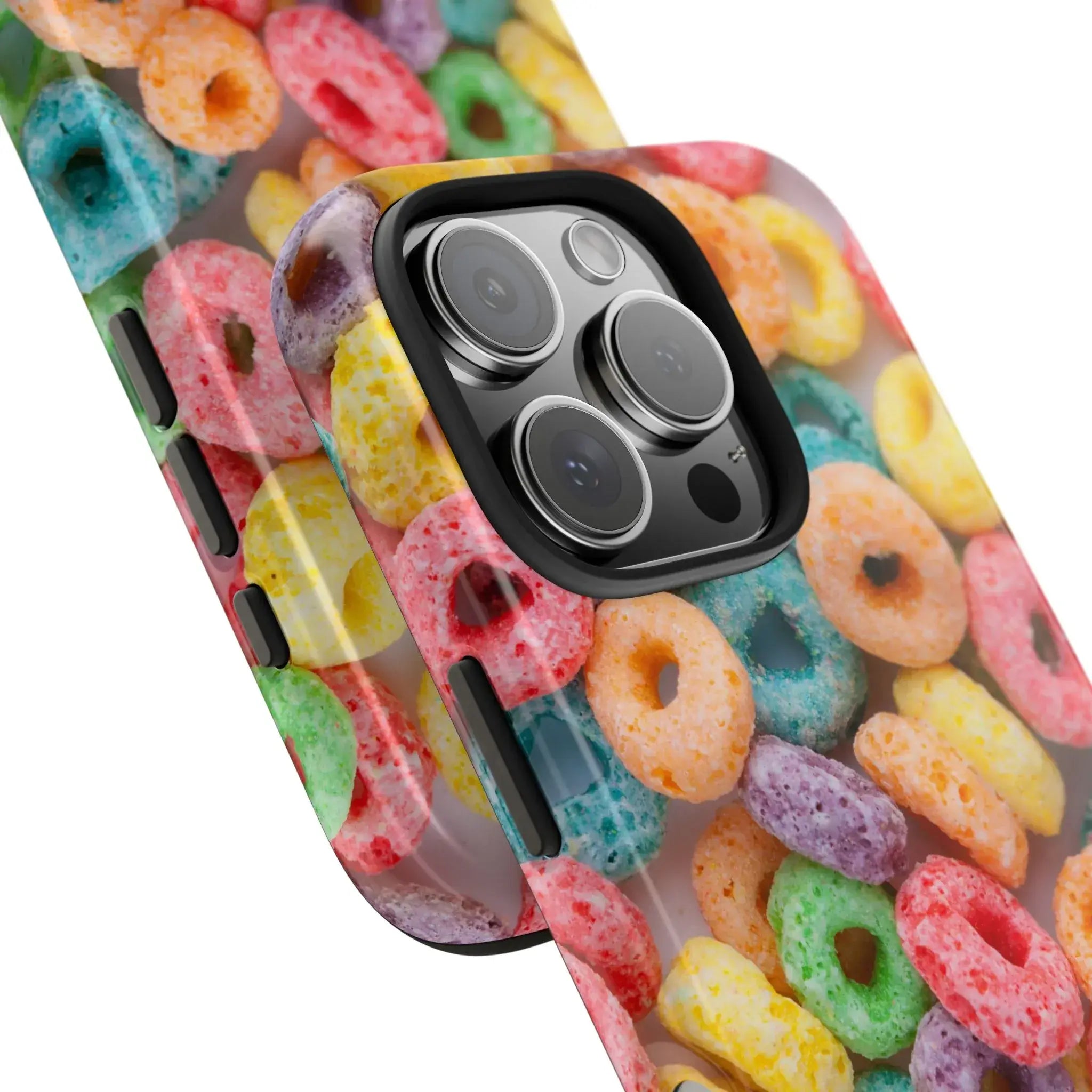 Morning Cereal Loops Phone Case (Apple & Android) - Pink Sweetheart