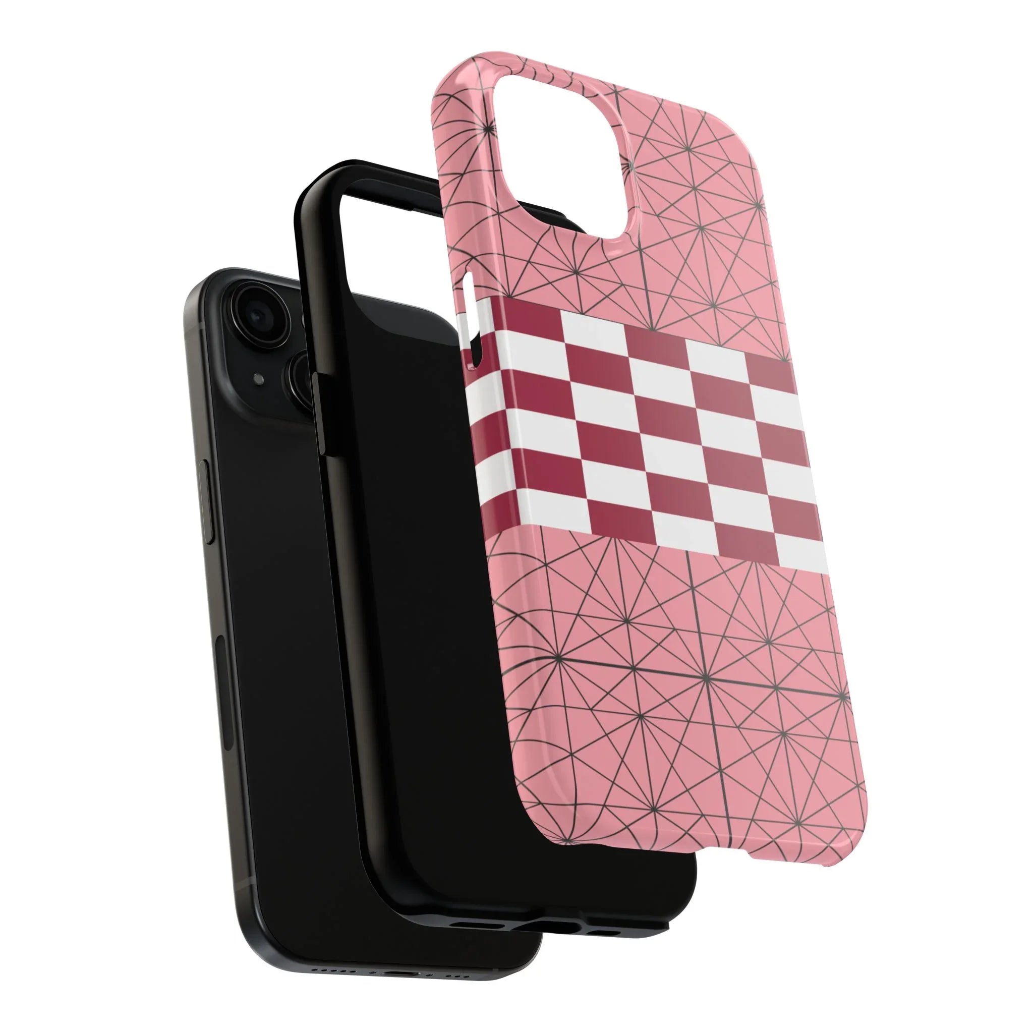 Geometric Kimono Tough Phone Case (Apple & Android) - Pink Sweetheart