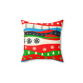 The Perfect Christmas Square Pillow - Pink Sweetheart