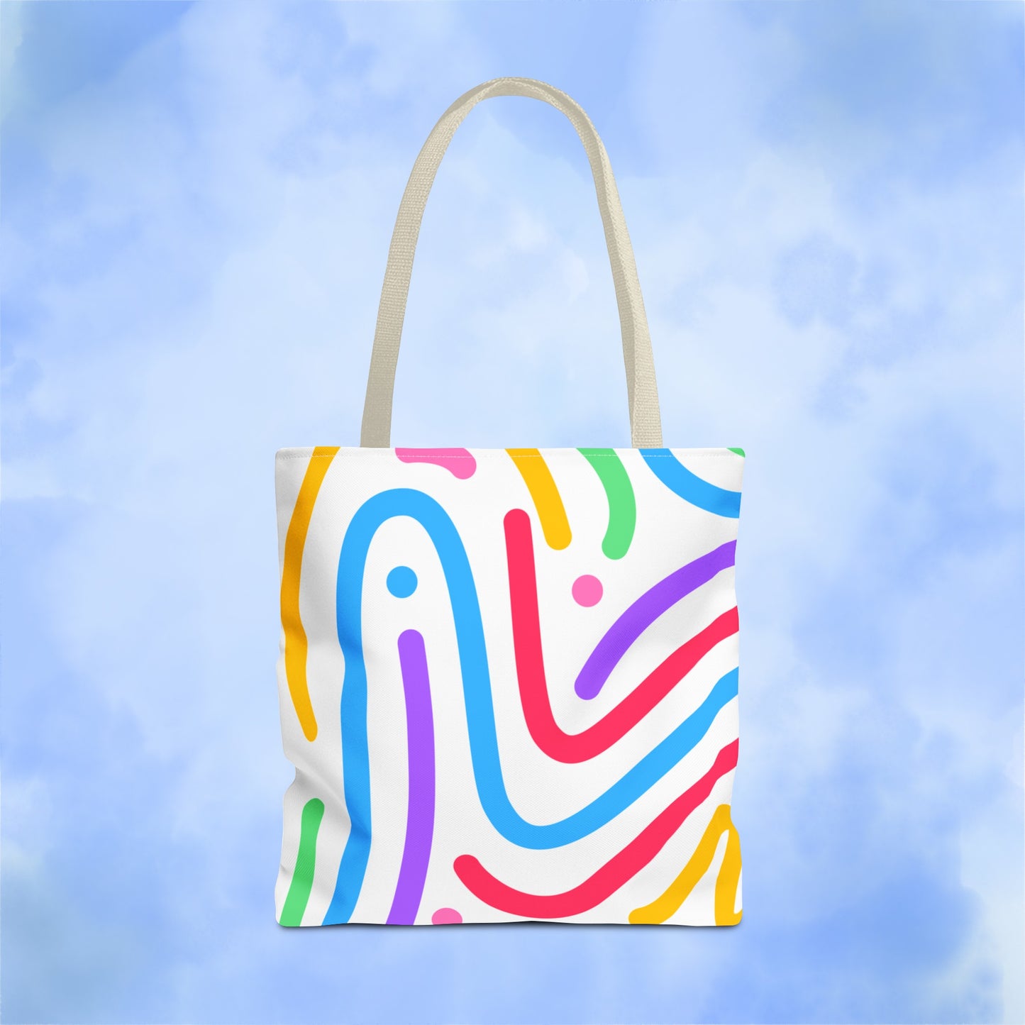 Colorful Doodle Swirl Tote Bag