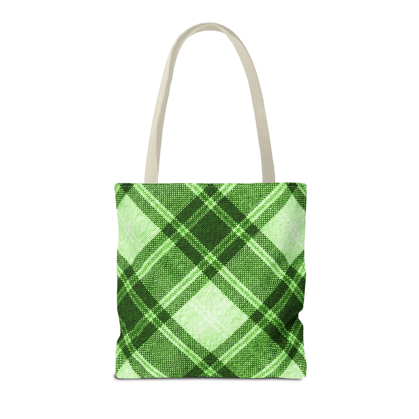 Lush Green Plaid Tote Bag