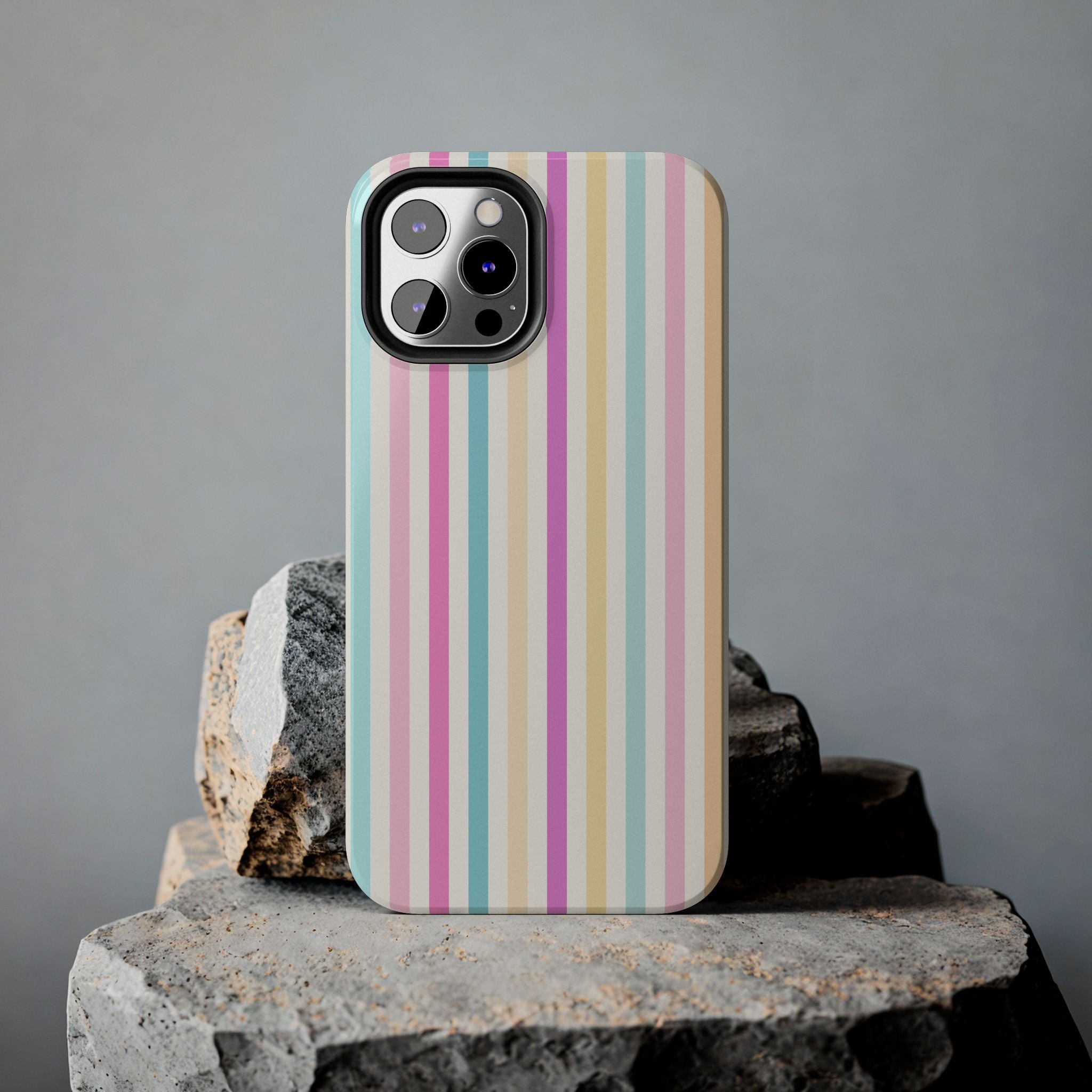 Pastel Candy Stripes Phone Cases (Apple & Android)