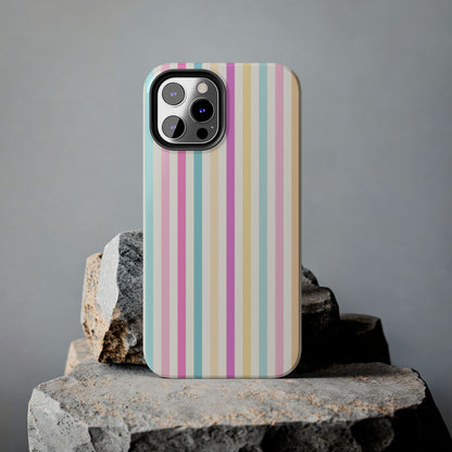 Pastel Candy Stripes Phone Cases