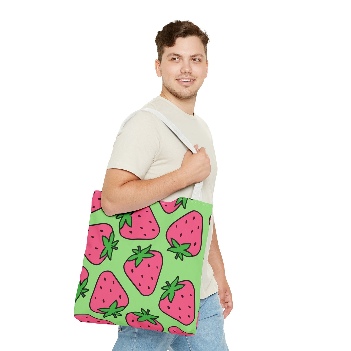 Cartoon Strawberries Tote Bag