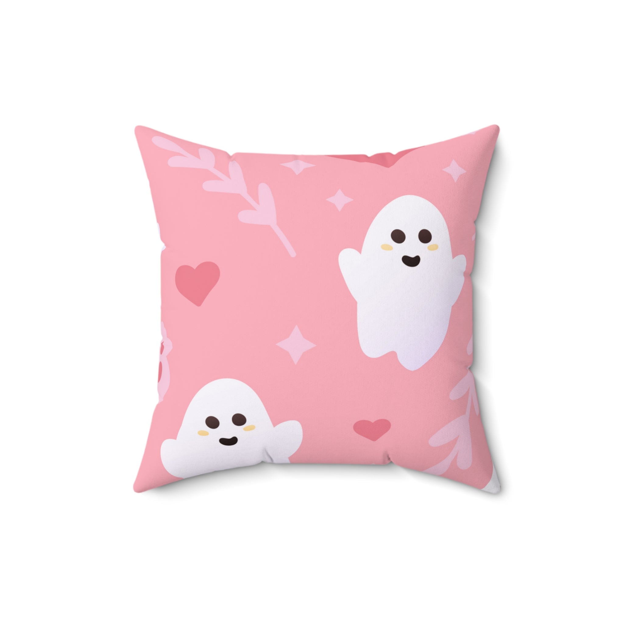 Pretty Pink Ghosts Square Pillow