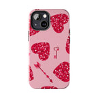 Sparkling Red Hearts Phone Case (Apple & Android)