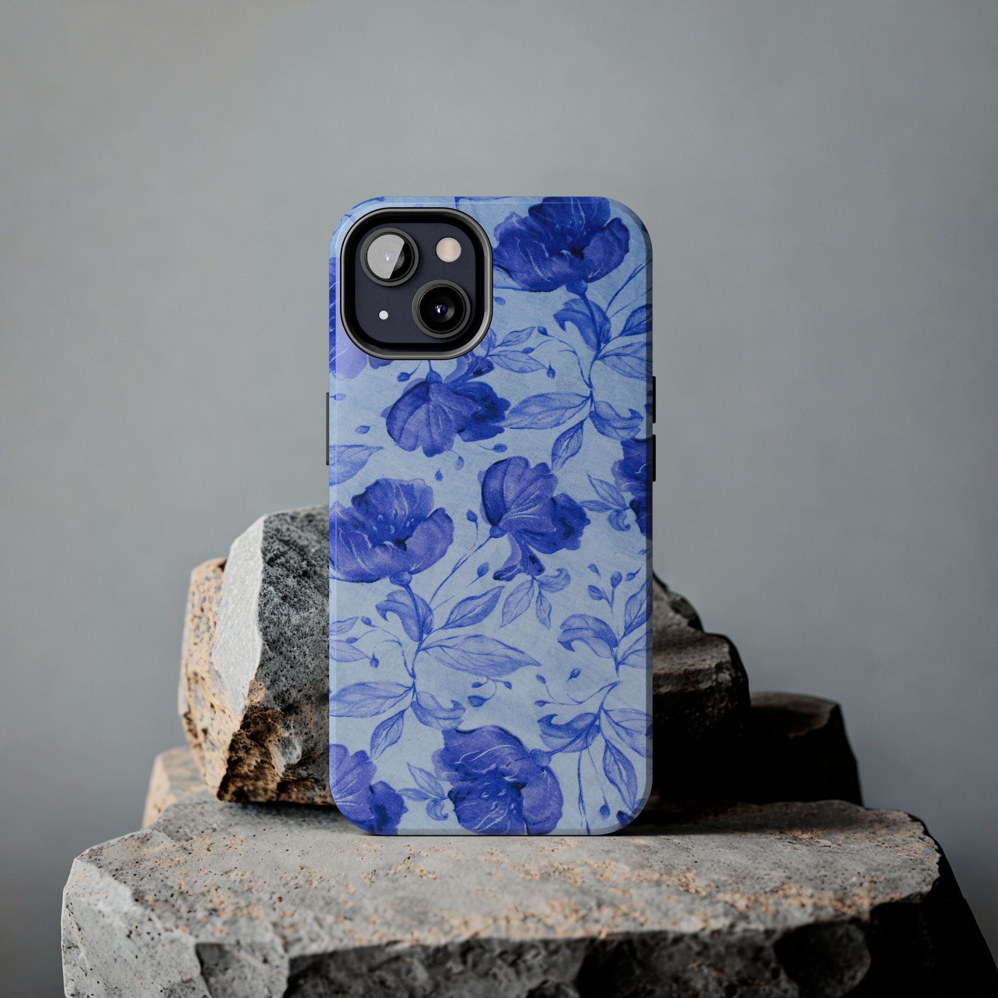 Blue Floral Pattern Phone Case (Apple & Android)