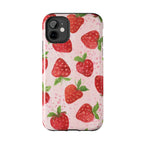Cute Strawberries Phone Case (Apple & Android) - Pink Sweetheart
