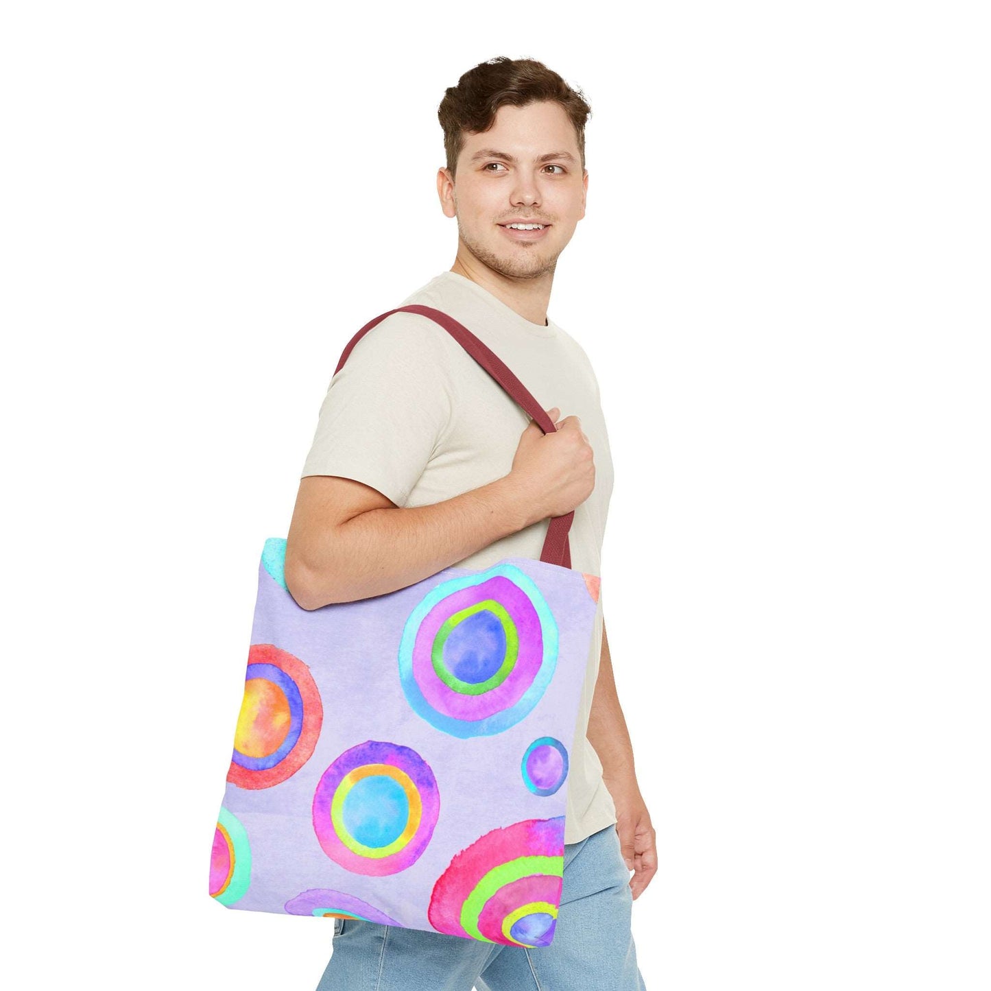 Abstract Painted Circles Tote Bag