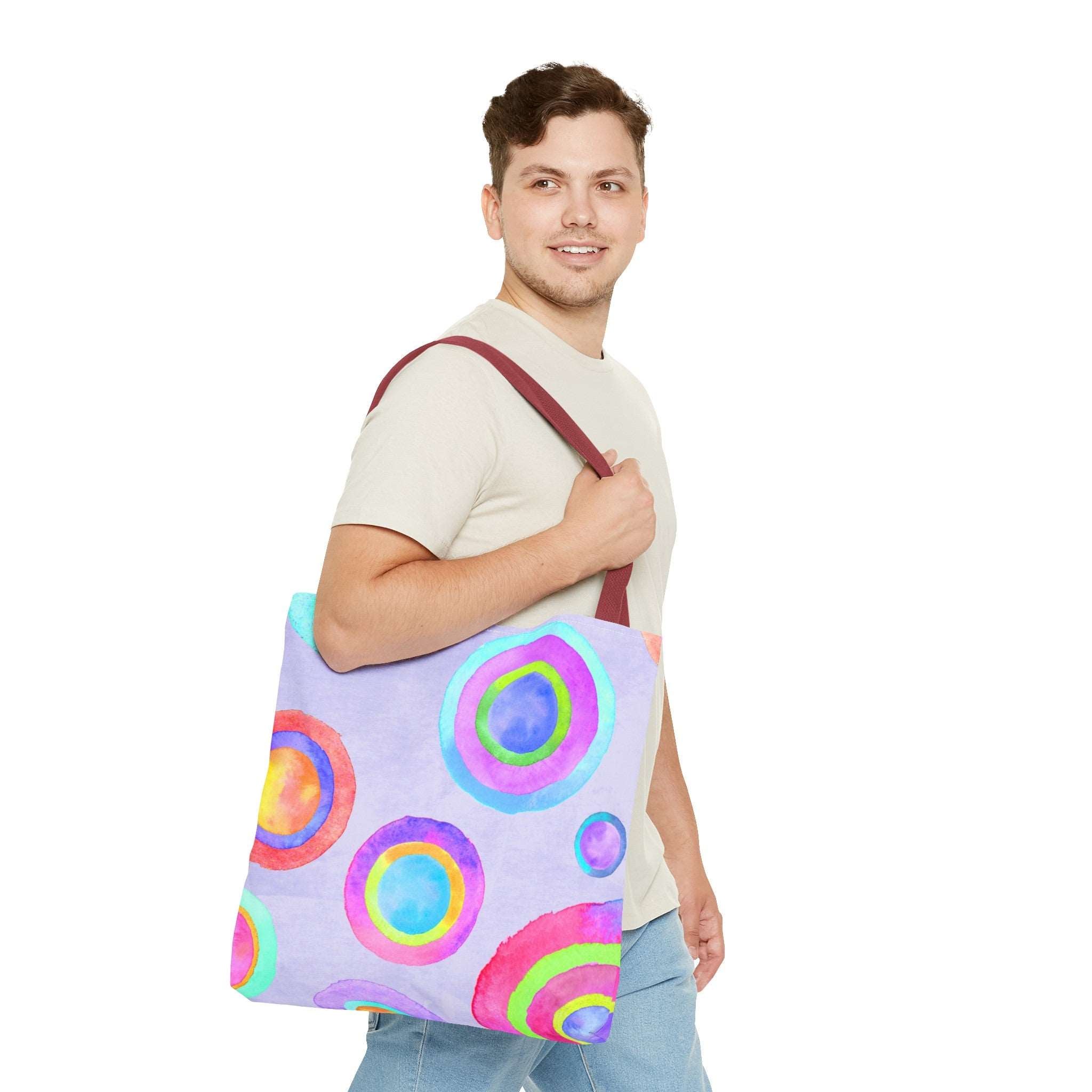 Abstract Painted Circles Tote Bag