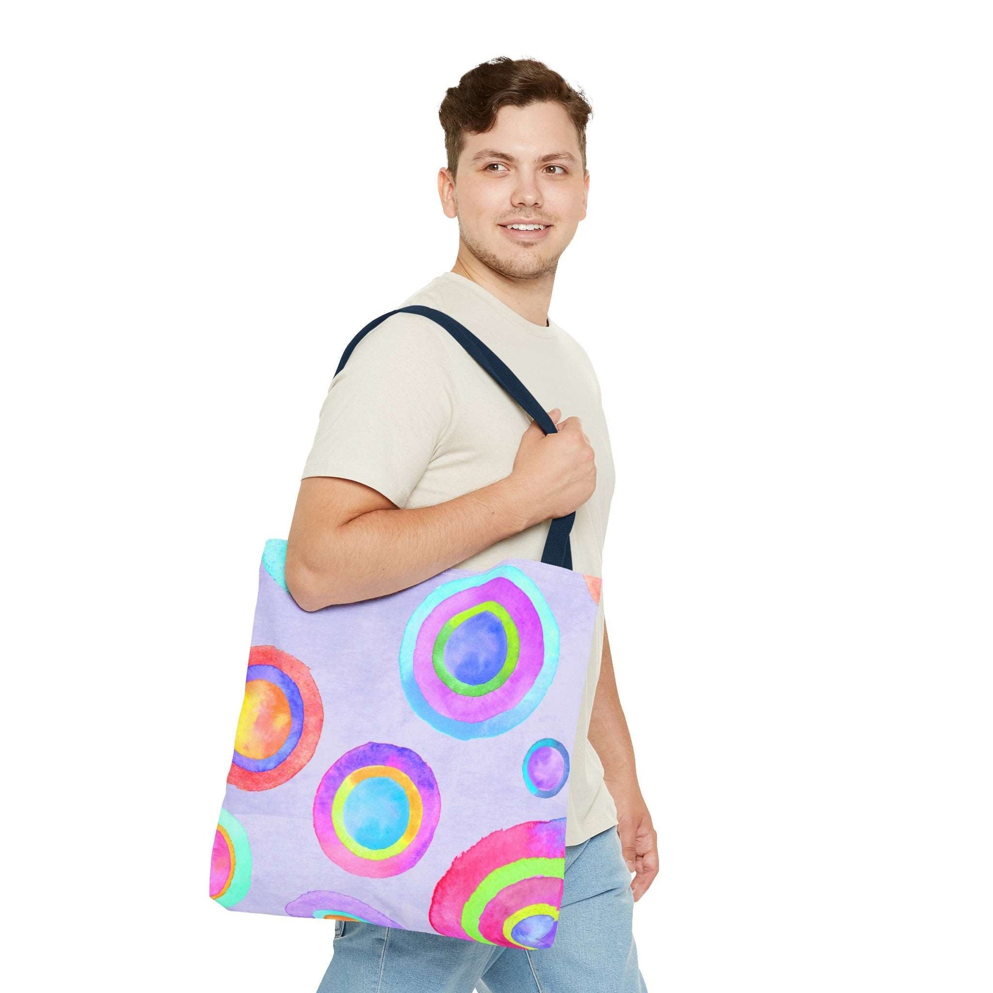 Abstract Painted Circles Tote Bag