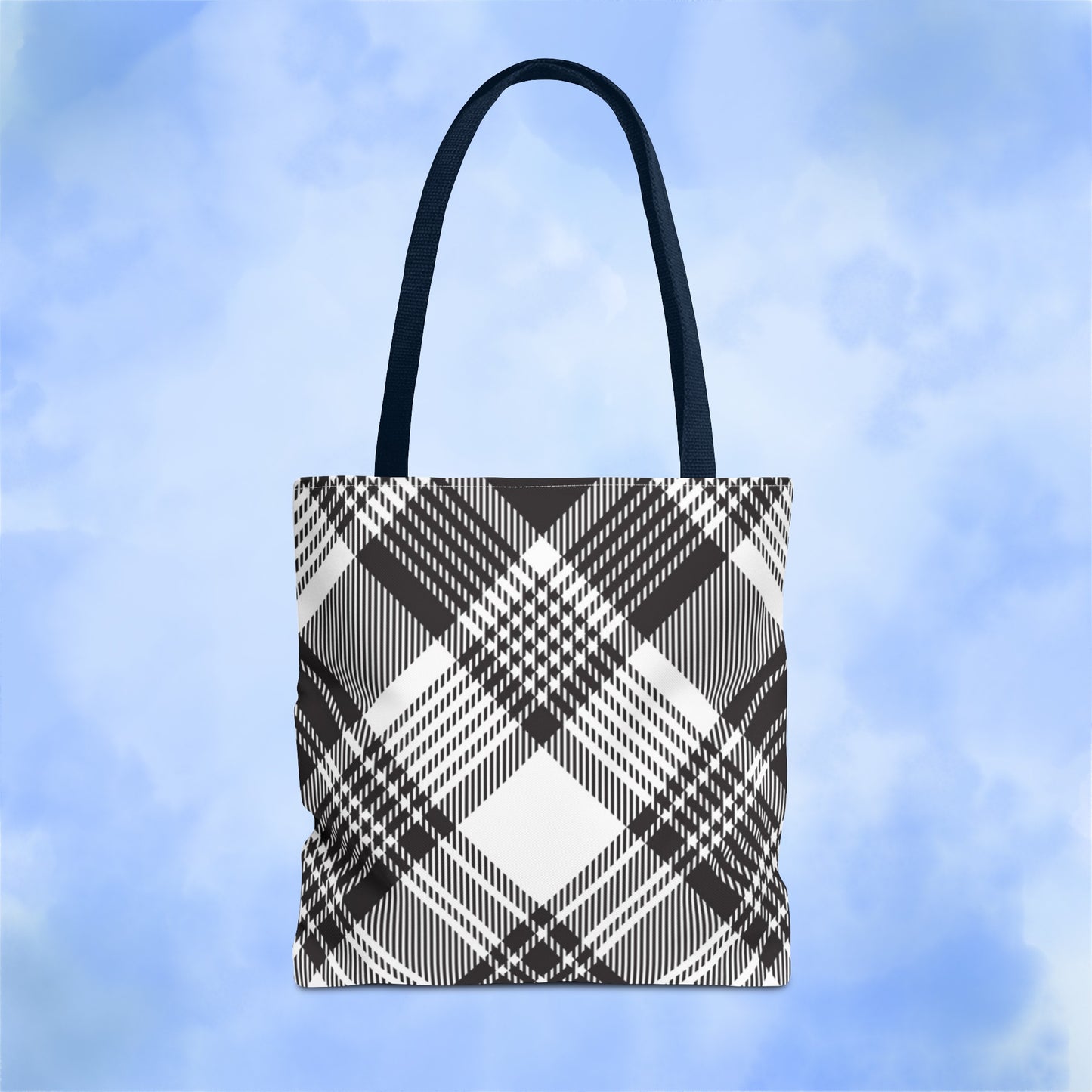 Black Check Tote Bag