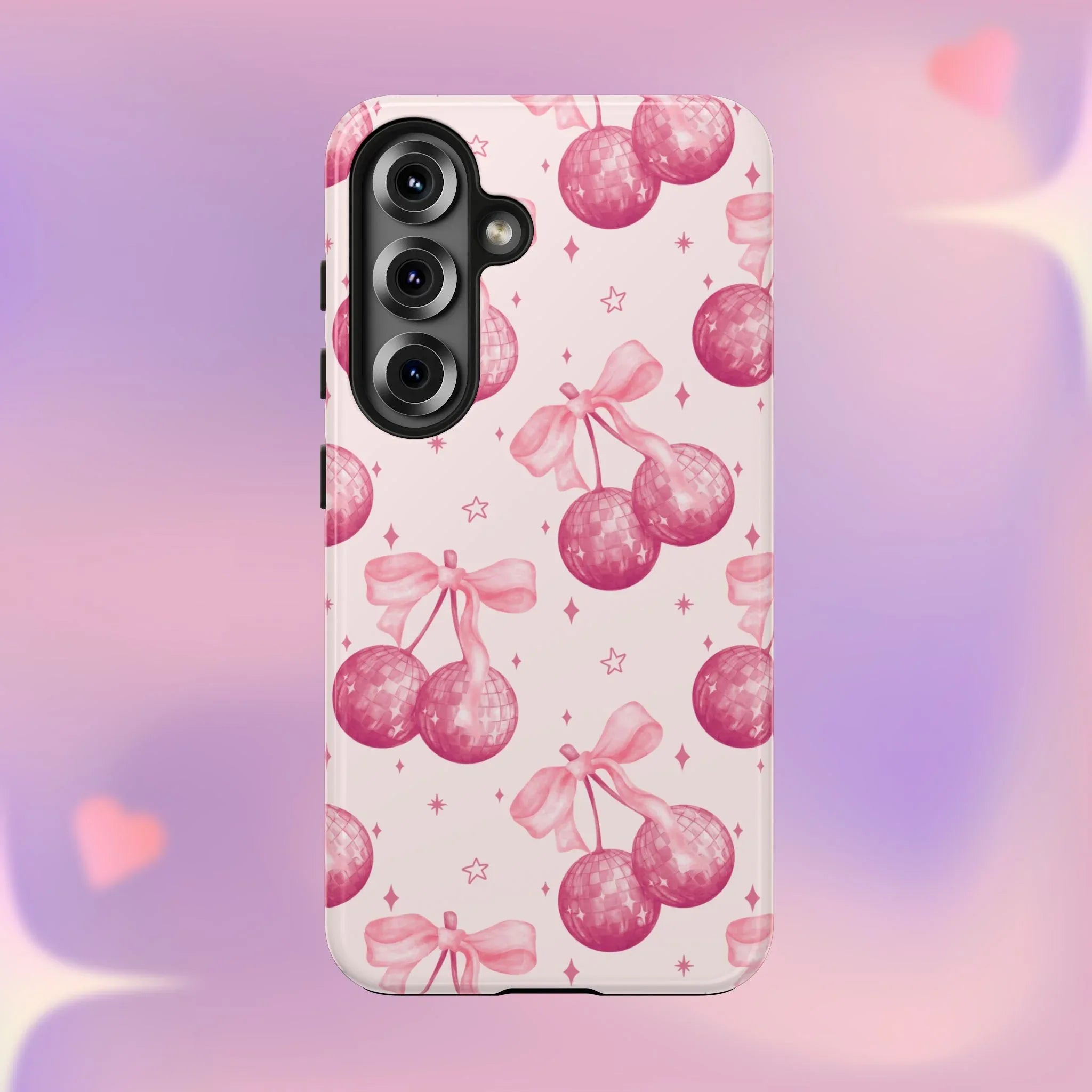 Disco Cherries Phone Case (Apple & Android) - Pink Sweetheart