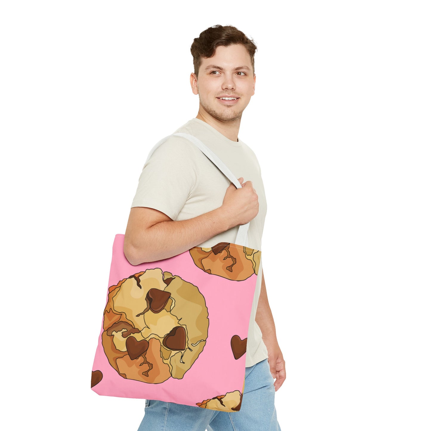 Chocolate Chip Heart Cookies Tote Bag