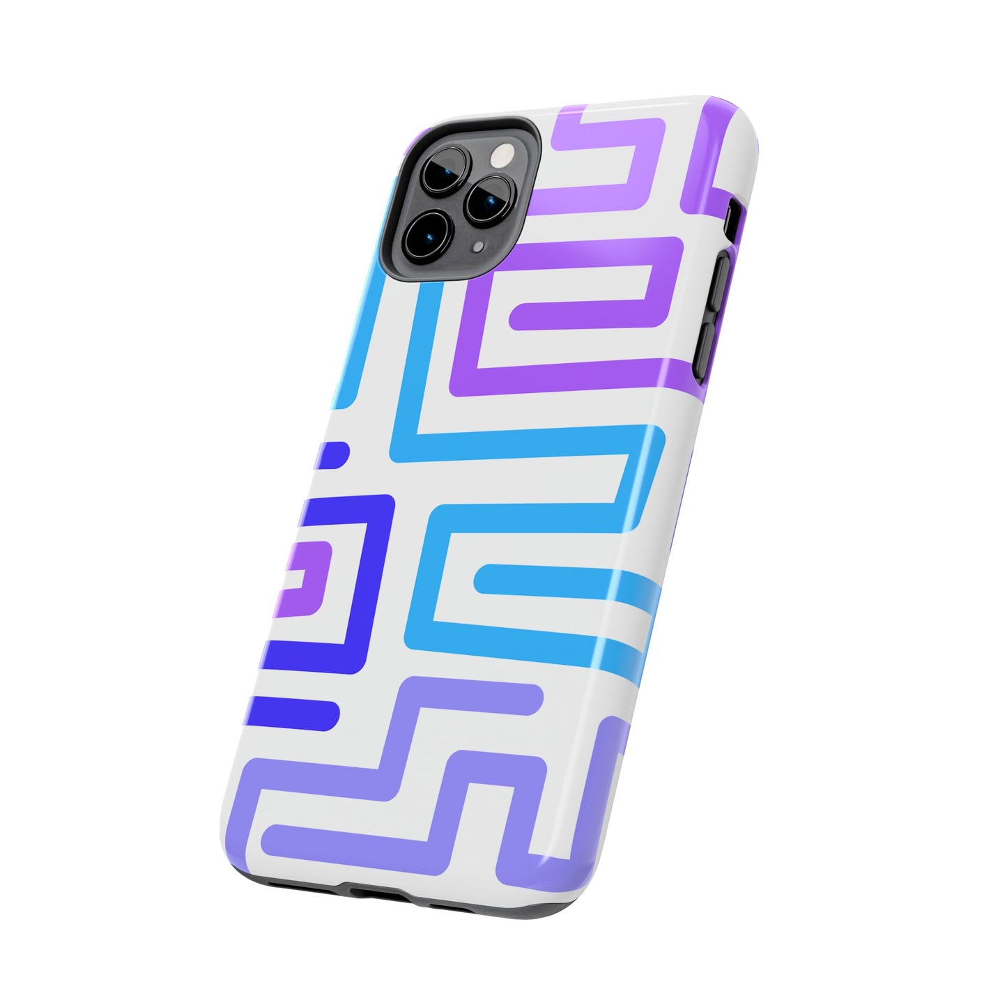 Abstract Neon Maze Phone Case