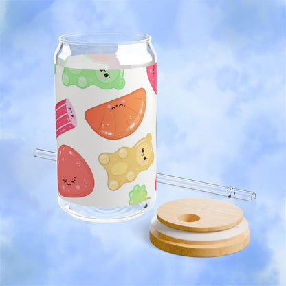 Kawaii Gummies Sipper Glass, 16oz