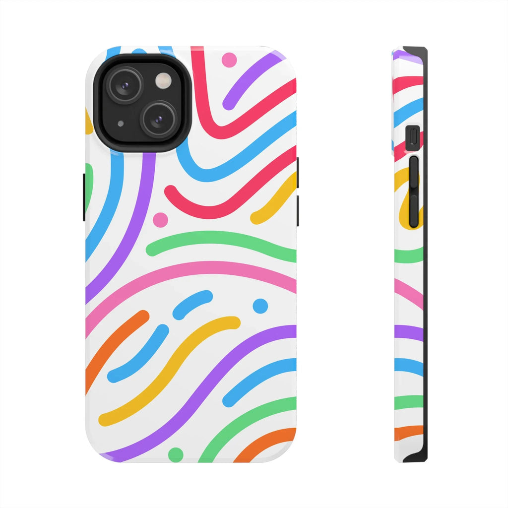 Rainbow Swirls Phone Case (Apple & Android) - Pink Sweetheart