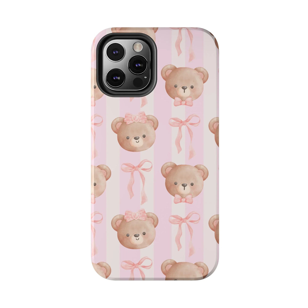 Cuddly Teddy Bear Phone Case (Apple & Android) - Pink Sweetheart