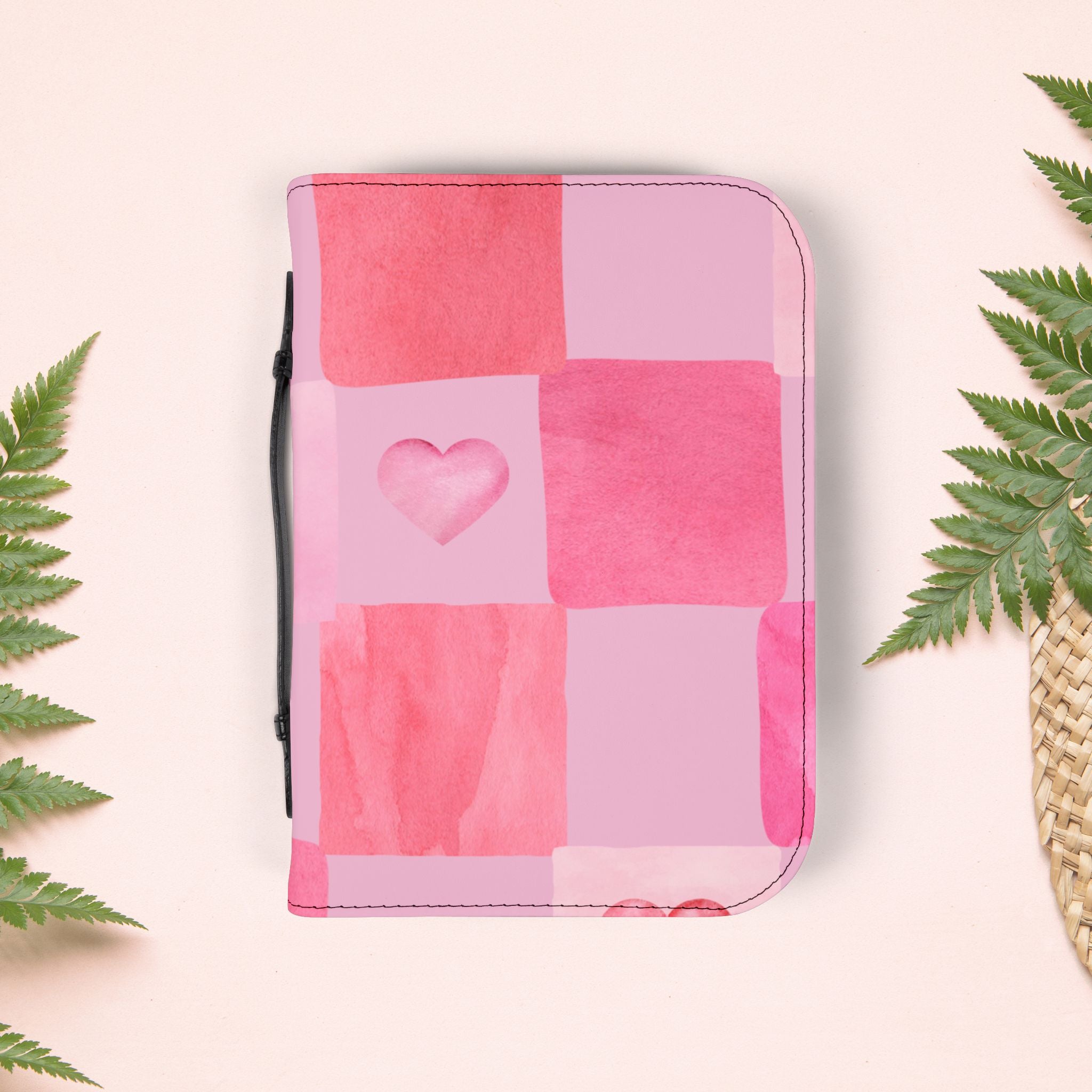 Peachy Pink Squares Book Cover