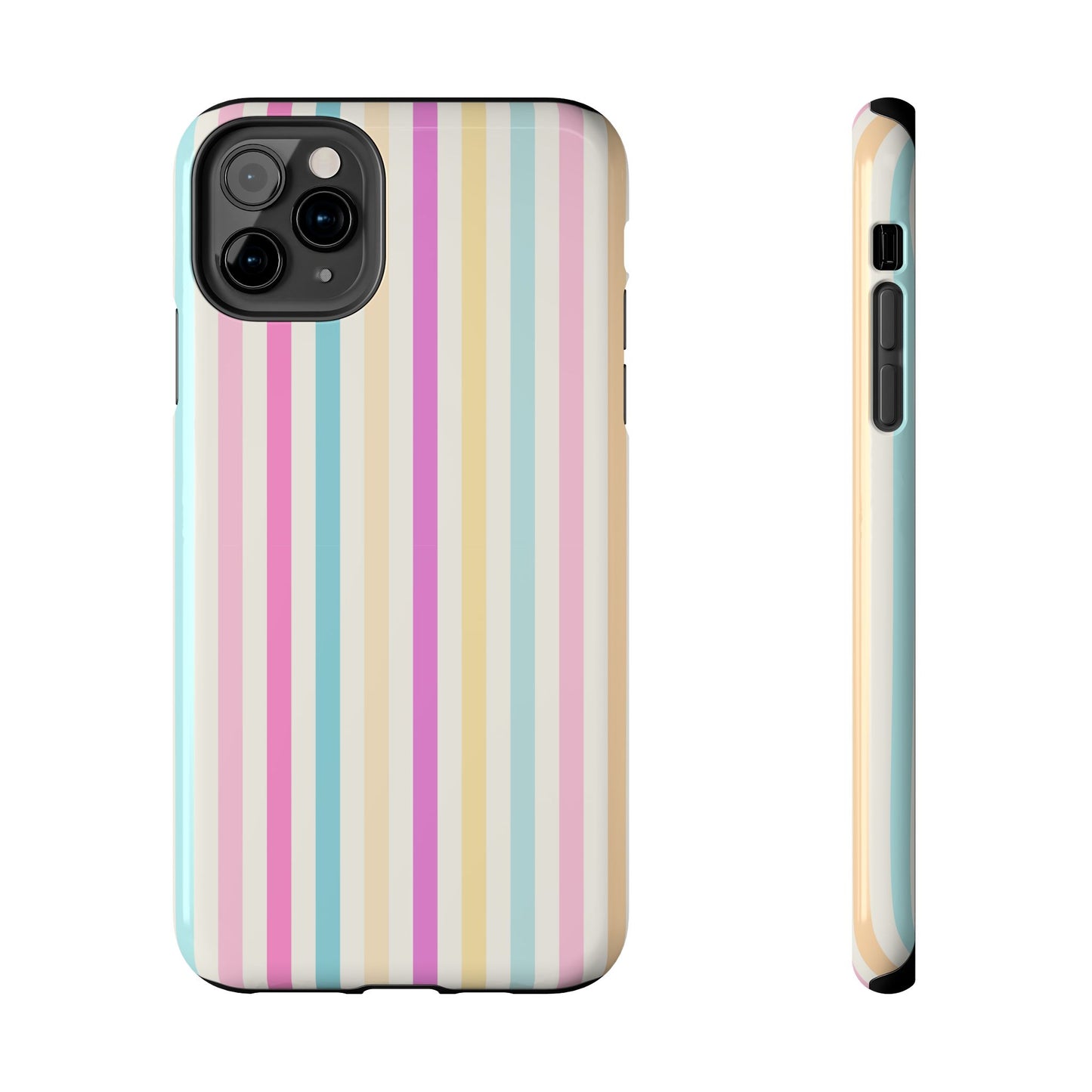 Pastel Candy Stripes Phone Cases