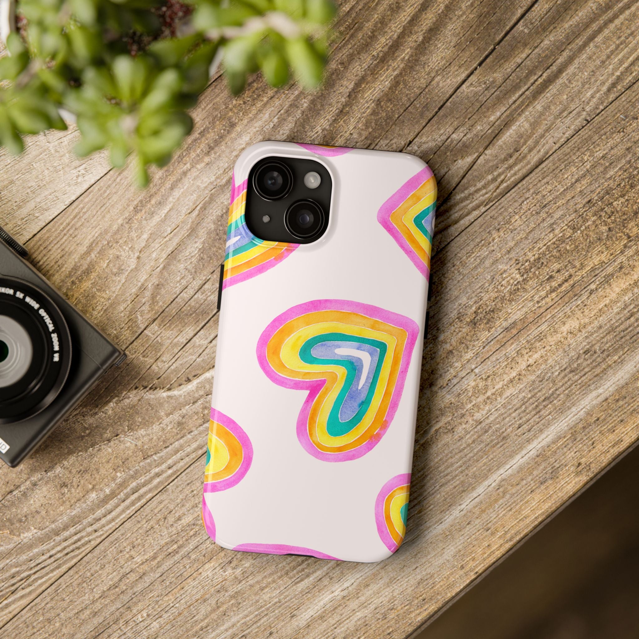 Rainbow Hearts Phone Case (Apple & Android)