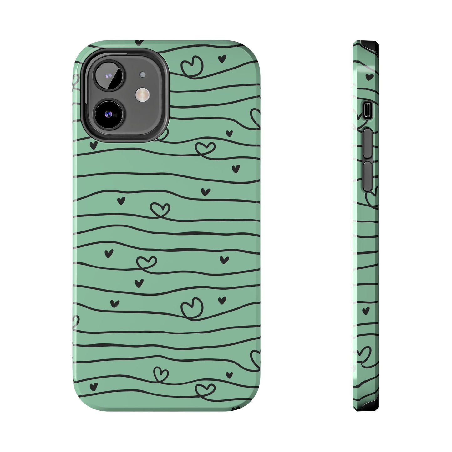 Scribble Love Hearts Phone Case