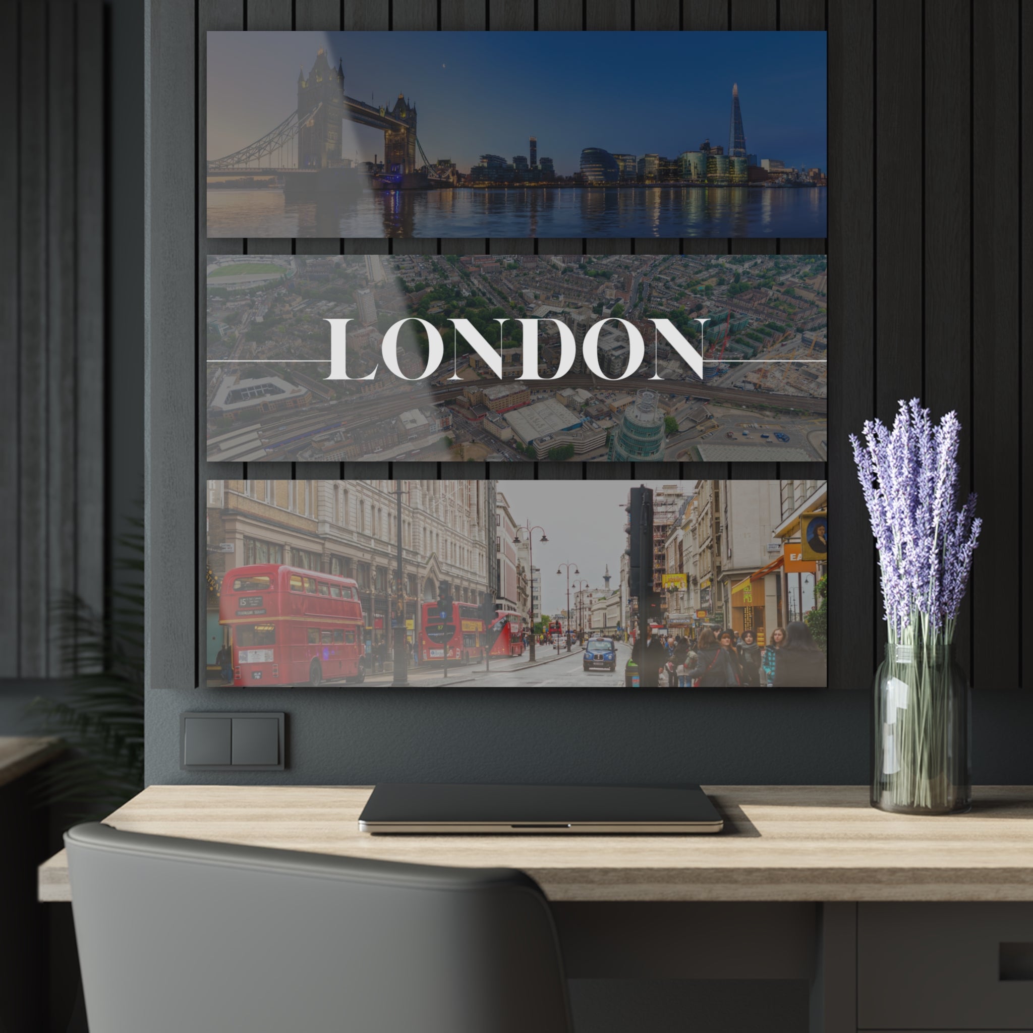 London Skyline Acrylic Prints (Triptych)