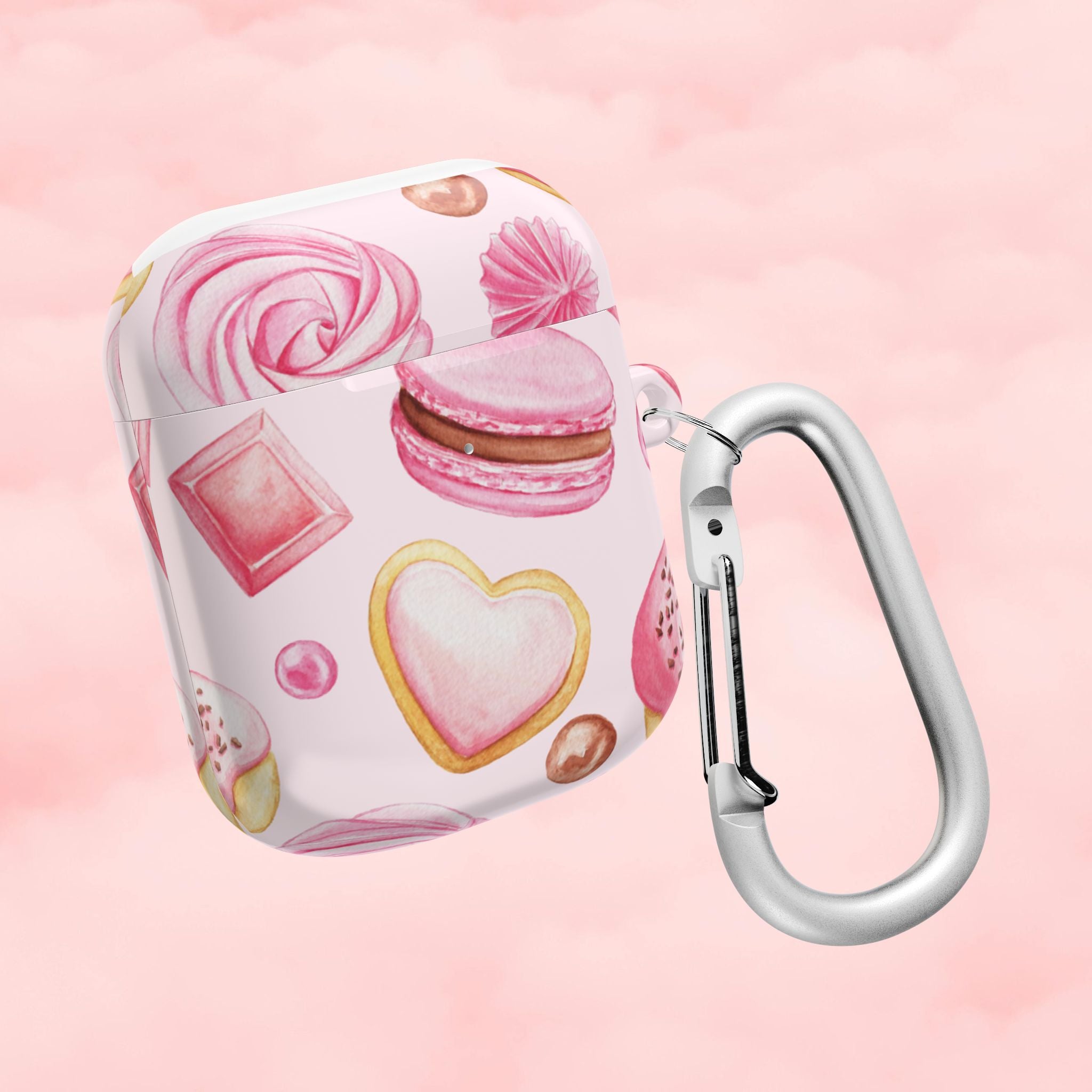 Pink Macaron Sweets Airpod Case