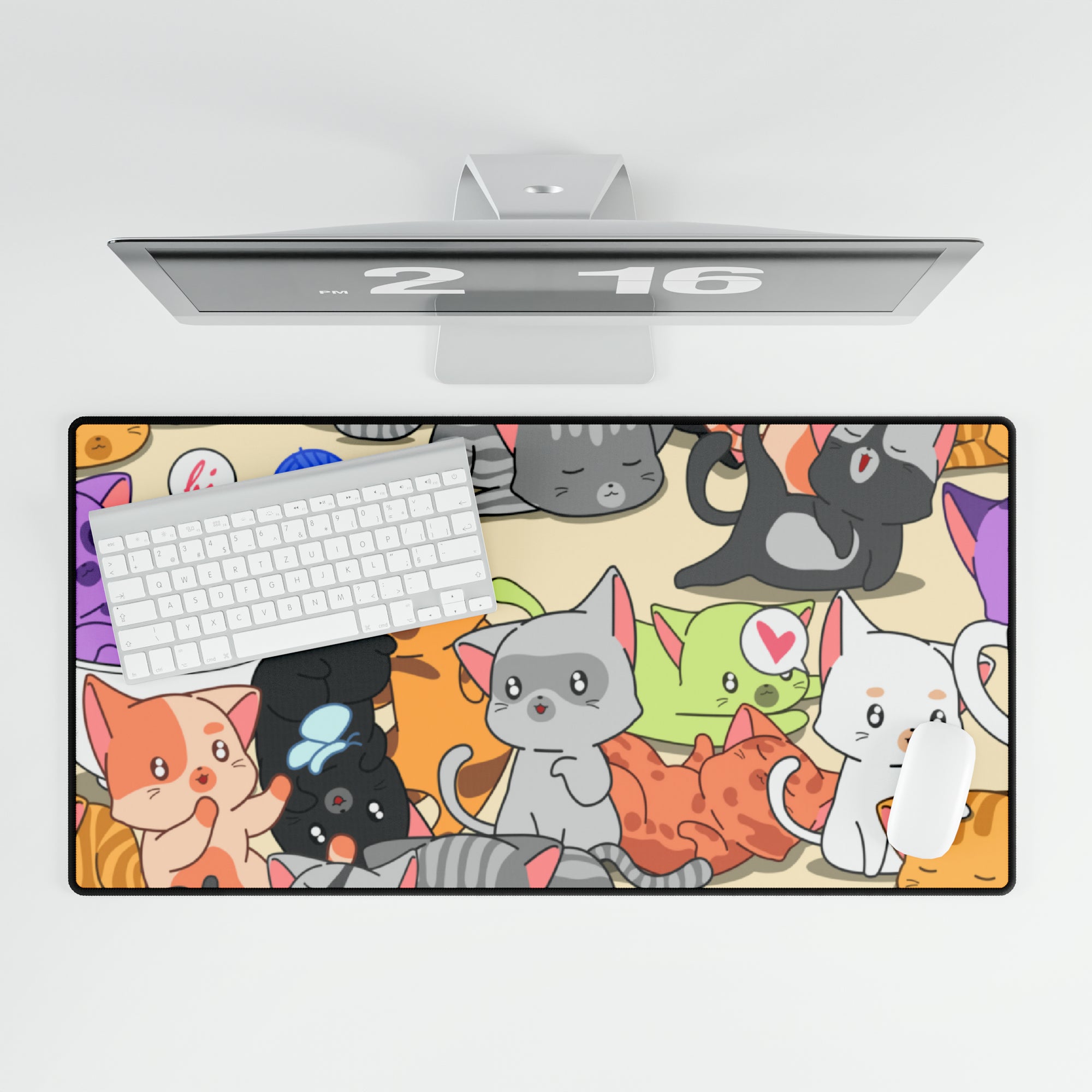 Catsitting the Kittens Desk Mat