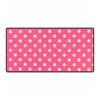 Pink Polks Dot Desk Mat