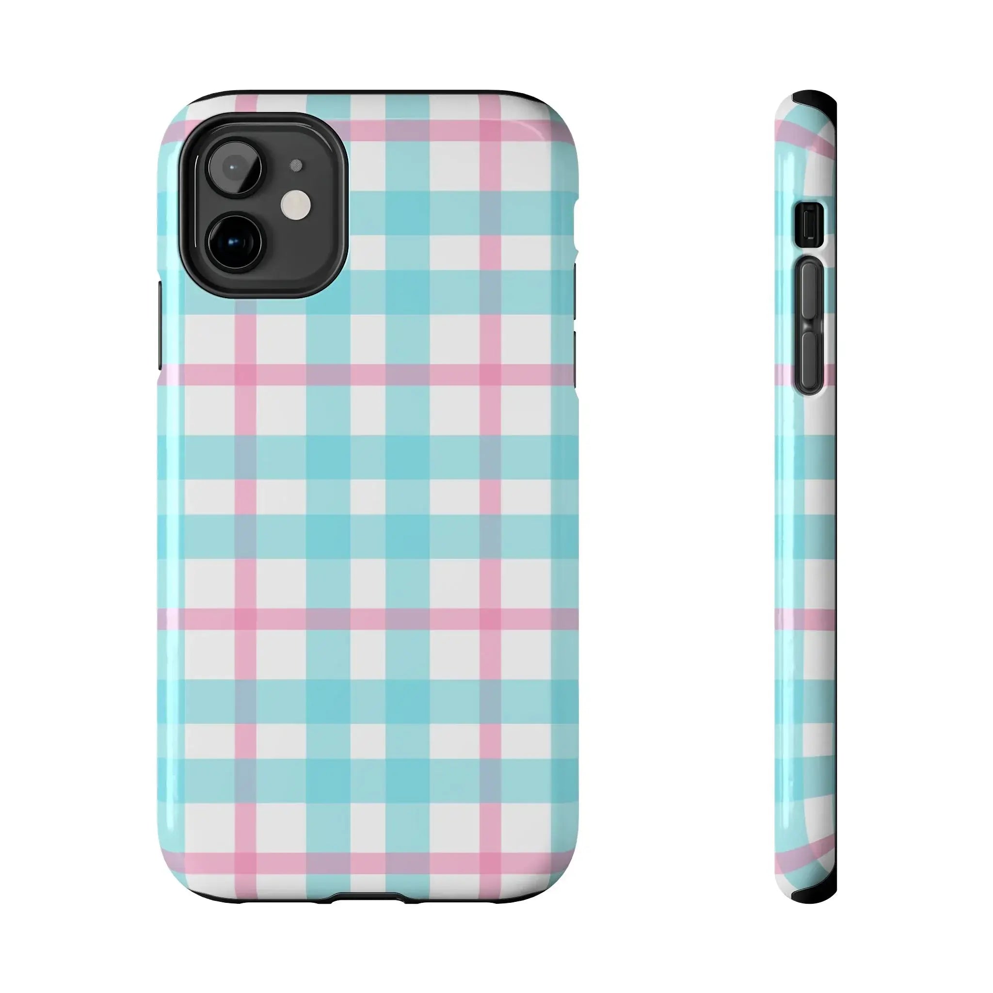 Pastel Gingham Phone Case (Apple & Android) - Pink Sweetheart