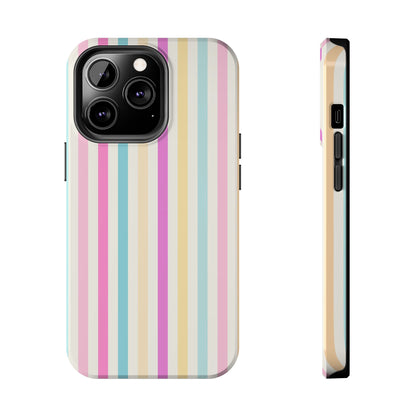 Pastel Candy Stripes Phone Cases