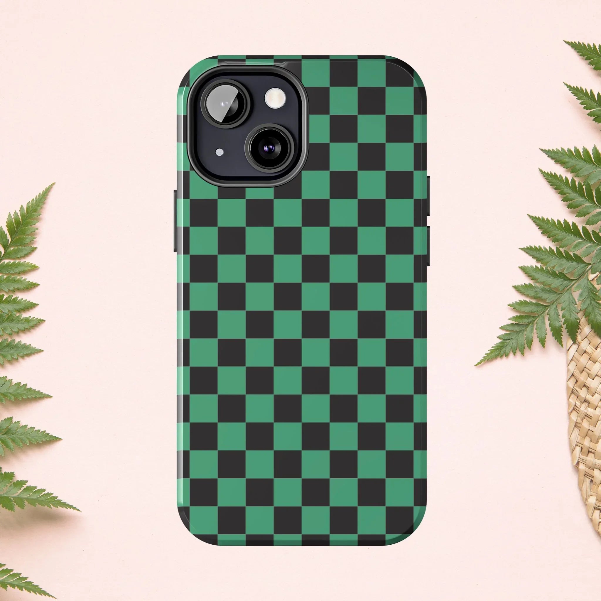 Checkered Kimono Tough Phone Case (Apple & Android) - Pink Sweetheart