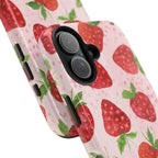 Cute Strawberries Phone Case (Apple & Android) - Pink Sweetheart