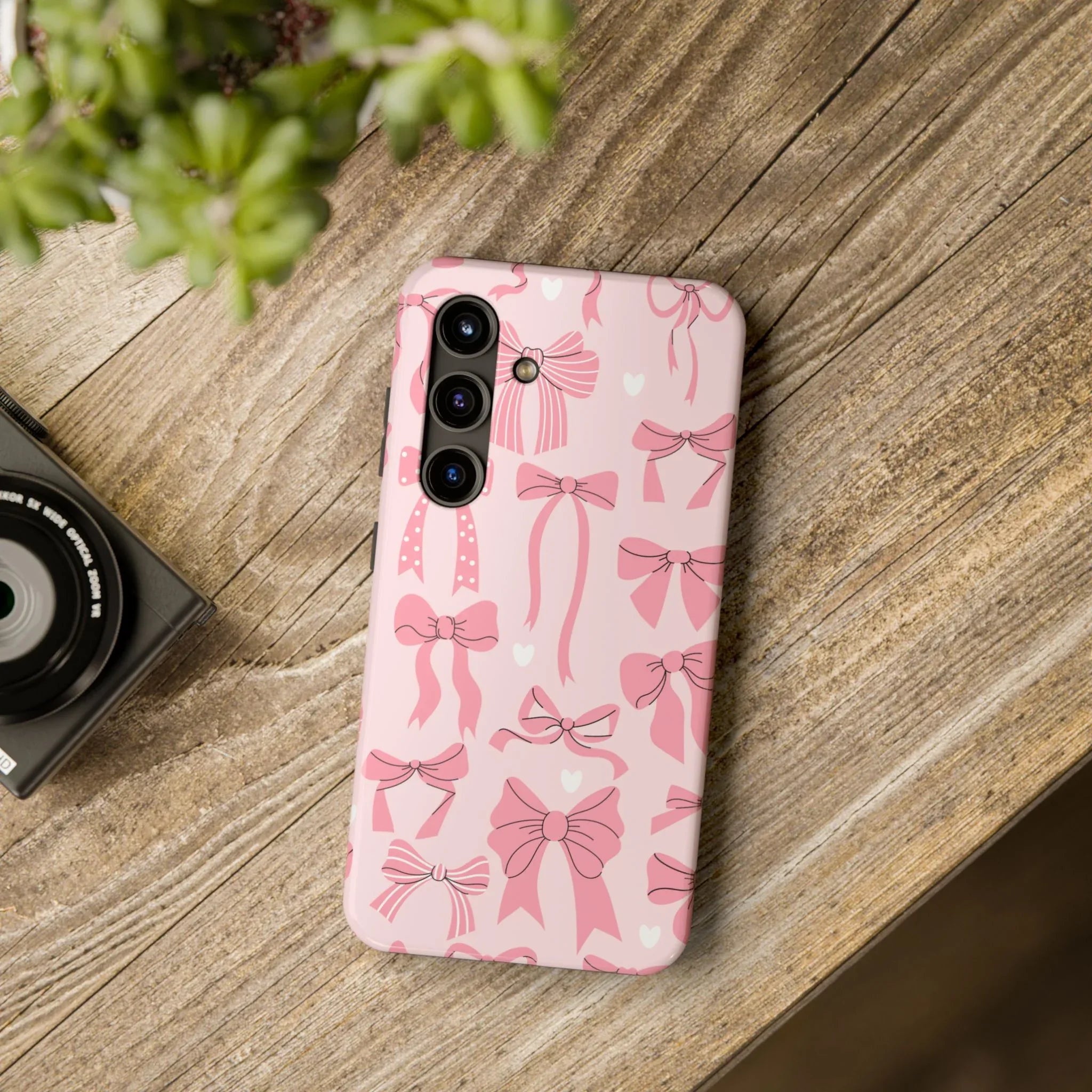 Pink Bow Ribbons Phone Case (Apple & Android) - Pink Sweetheart