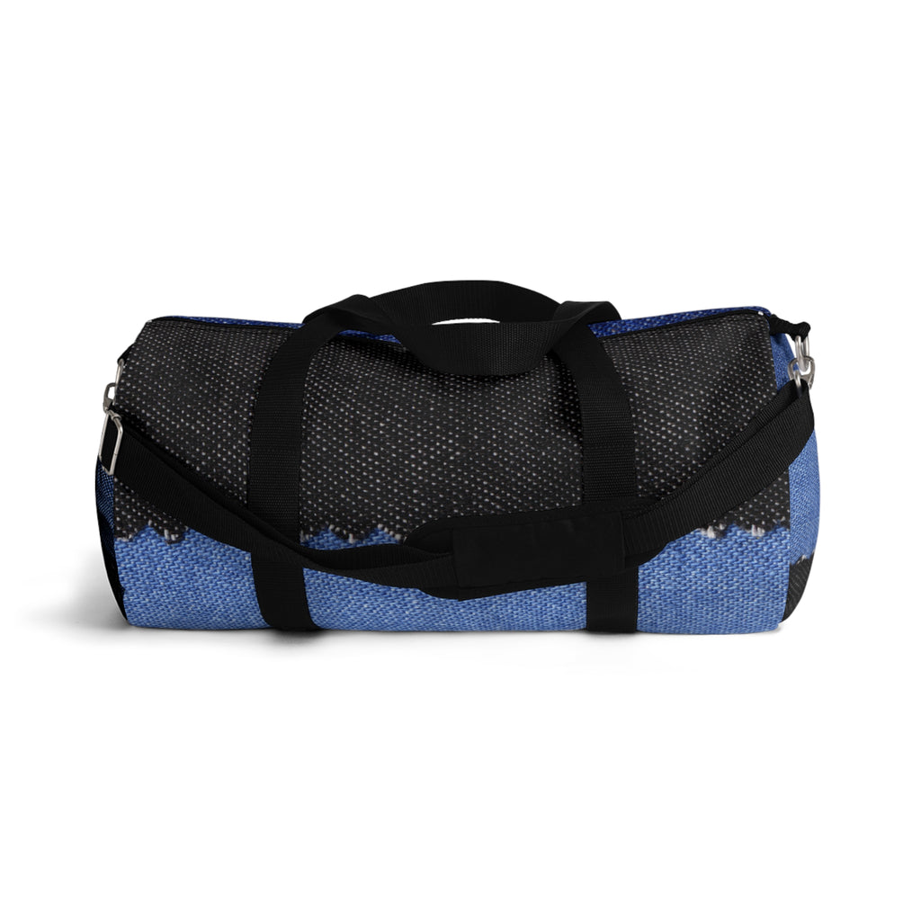 Blue Denim Print Duffel Bag