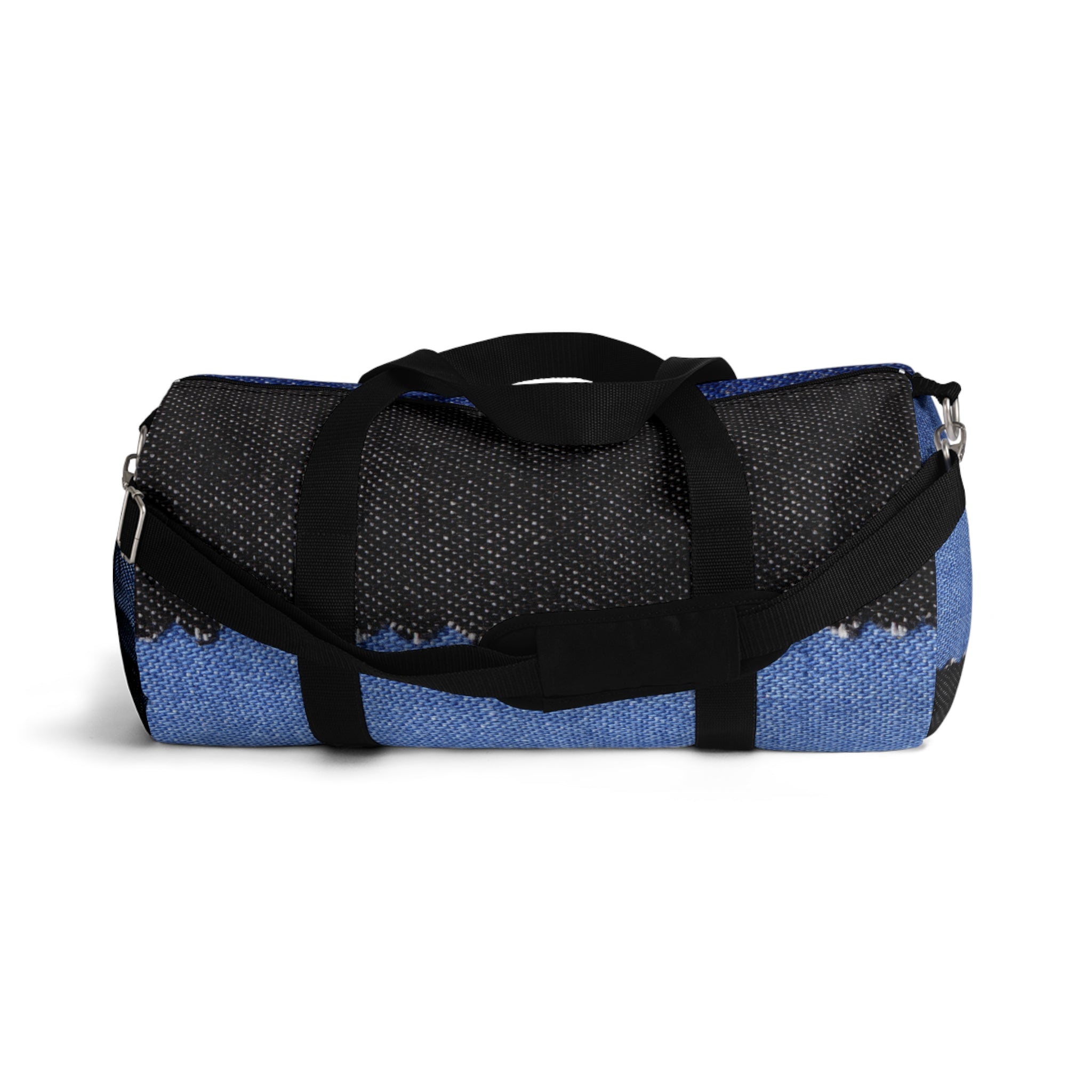 Blue Denim Print Duffel Bag