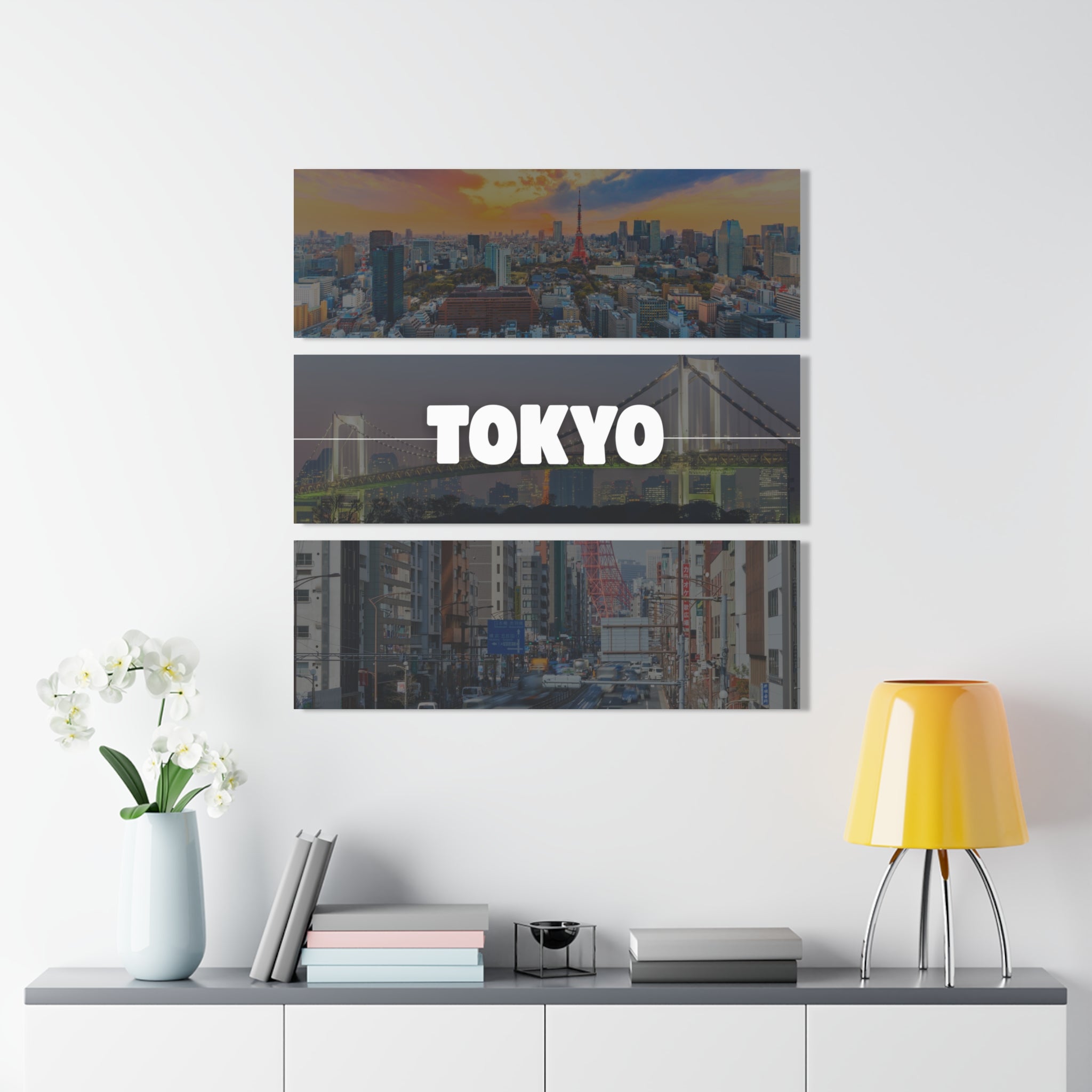 Tokyo Skyline Acrylic Prints (Triptych)